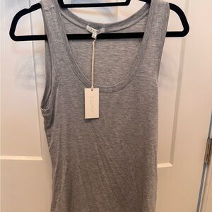 Z Supply Light Heather Gray Scoop Neck Tank Top
